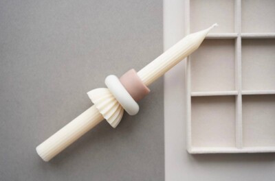 Candle constructor   Set 1  - Table ribbed candle  + 3 sachets