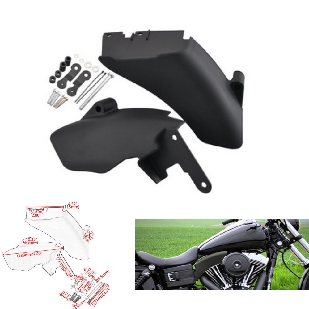Mid Frame Air Deflector Trim Heat Shield Cover Kit Black For 06-18