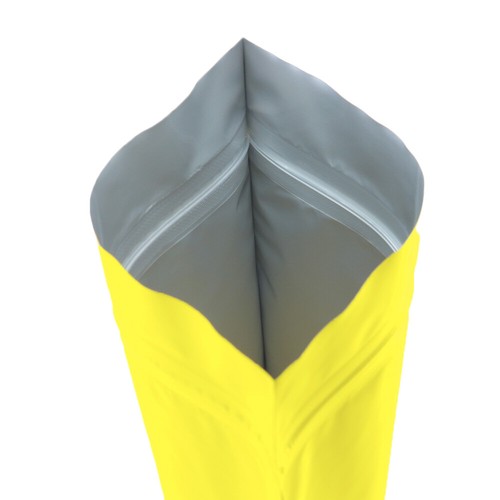 Bolsa de pie de papel de aluminio de alta resistencia amarilla mate 50/100 bolsas resellables - Imagen 6 de 6