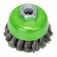 Bosch TopfbüRste, Edelstahl, Gezopfter Draht, 65 Mm, 0,35 Mm, 12500 U/Min, M14