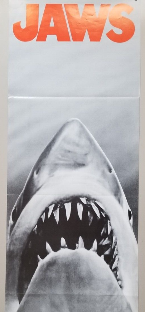 JAWS **RARE** 18 X 54 JAWS/JAWS 2/JAWS 3-D video poster