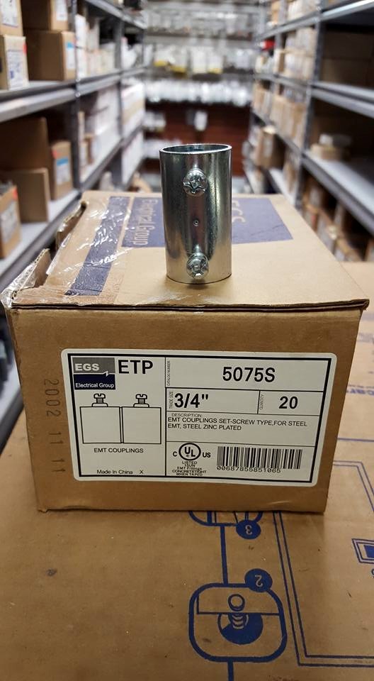 EGS 5075S EMT Coupling Steel Set Screw Conduit Couplings Appleton