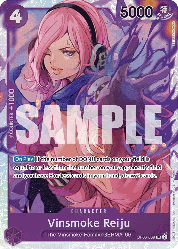 OP06-069 Vinsmoke Reiju : Super Rare English One Piece TCG Card : PRB01: One Pie