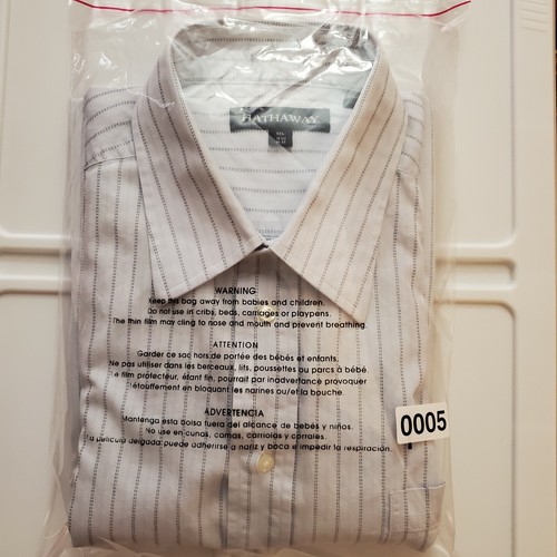Hathaway Shirt Mens XXL 18-1/2 36-37 Casual Button Up Long Sleeve - Picture 8 of 10