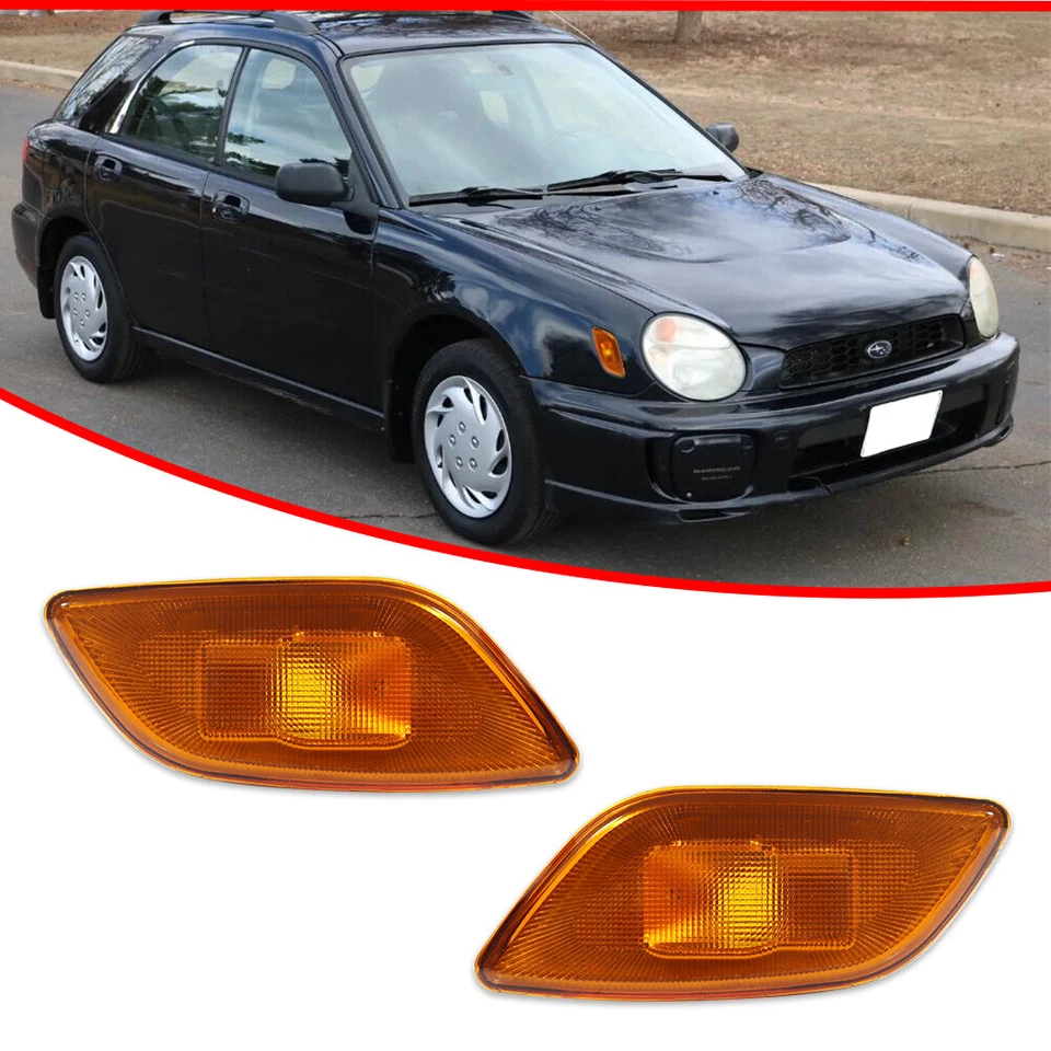 2x Luces marcadoras laterales de lente ámbar estilo OE para 02-03 Subaru Impreza RS / TS / WRX Foto 2 de 4