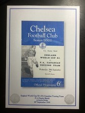 1950-51 England XI v Canadian Touring Team FA Charity Shield Programme PRINT
