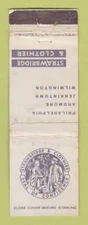 Matchbook Cover - Strawbridge & Clothier Philadelphia PA Department Store WORN