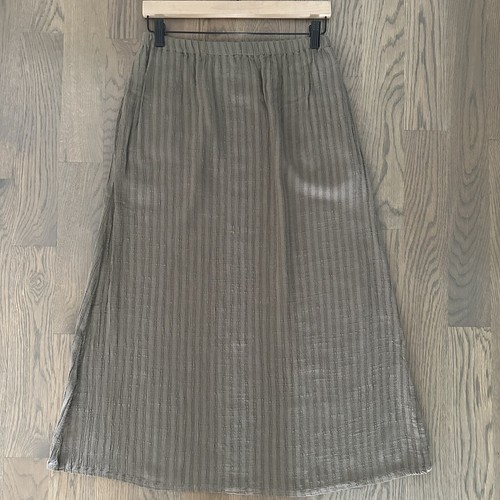 Vintage TravelSmith strukturierte Leinenmischung Maxirock in kakaobraun Größe Medium - Bild 6 von 6