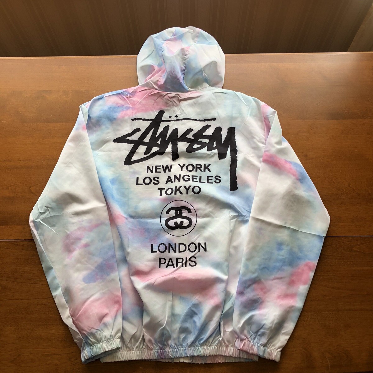 Stussy Cotton Candy Tie Dye Windbreaker Lightweight Jacket Stussy Cotton Candy Tie Dye Windbreaker Lightweight Jacket