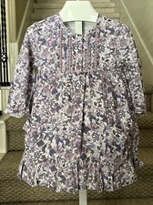 Mayoral Baby Girls Purple Floral Long-Sleeve Patterned Dress Size EU 98 US 3T