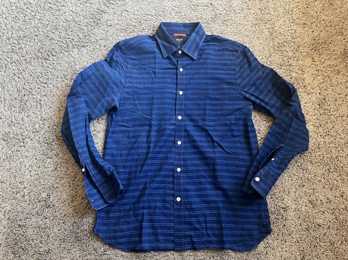 Jack Spade New York Button Down Shirt Medium Long Sleeve Blue Stripes - Picture 3 of 6