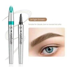 4 Claw Liquid Eyebrow Pencil Stamp Waterproof Ink Pen Gel Microblading Tattoo