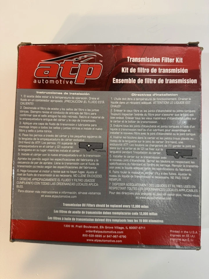 Kit de filtro de transmisión automática ATP 33FM11H para Dodge Sprinter 2500 2003-2009 Foto 4 de 4