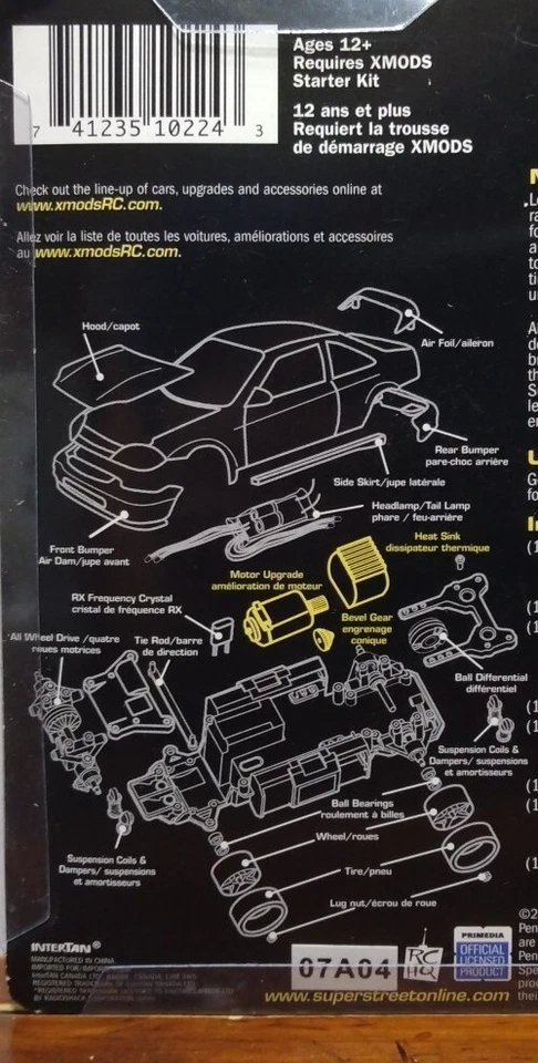 XMODS Stage 2 Motor Upgrade Kit Super Street Hot Rod 600-8502 RadioShack NEW - Изображение 4 из 4