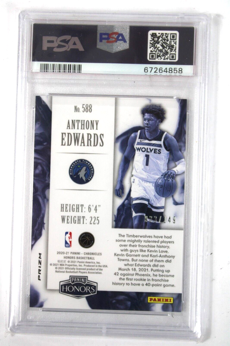 2020 Chronicles Anthony Edwards Red #588 Panini Honors PSA 10 Low