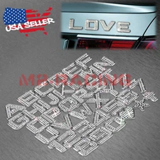 *Custom Crystal Alphabet & Number stickers 3D Car Auto Emblem letter Badge Decal