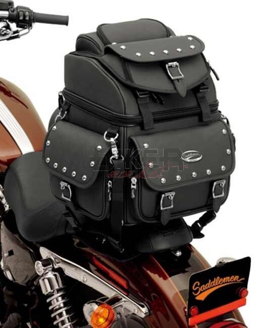Bolsas Traseras Moto Custom Bauletto De Piel Universal Harley Y Japonesas