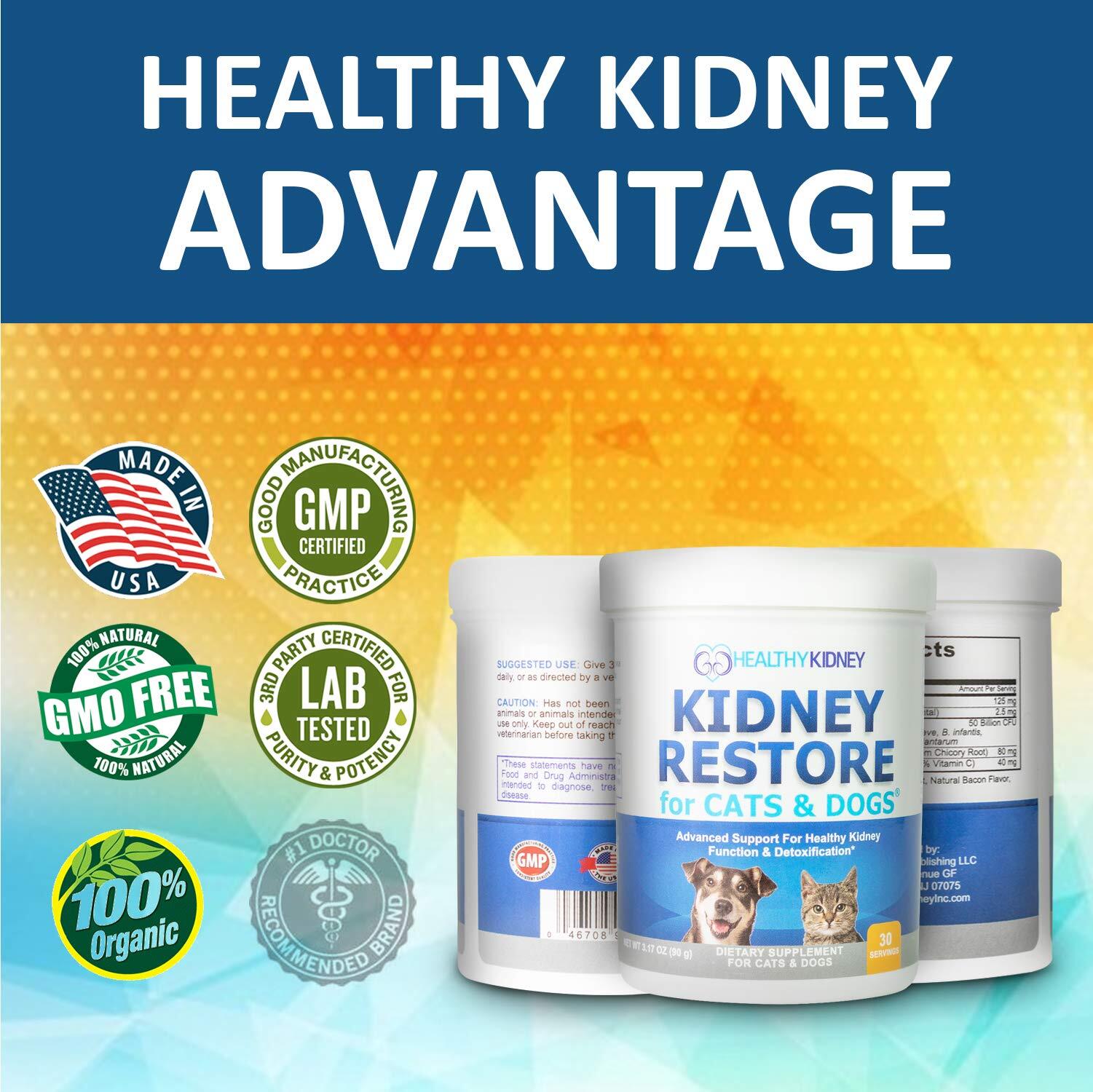 	Cat and Dog Kidney Support Natural Renal Supplements to Support Pets Feline	