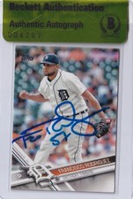FRANCISCO RODRIGUEZ SIGNED AUTO'D 2017 TOPPS CARD 105 BAS COA DETROIT TIGERS MET