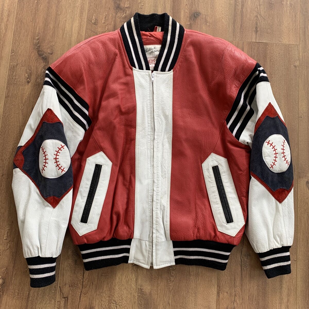 Vtg Michael Hoban Wheremi 1991 Baseball Varsity Leather Vtg Michael Hoban Wheremi 1991 Baseball Varsity Leather