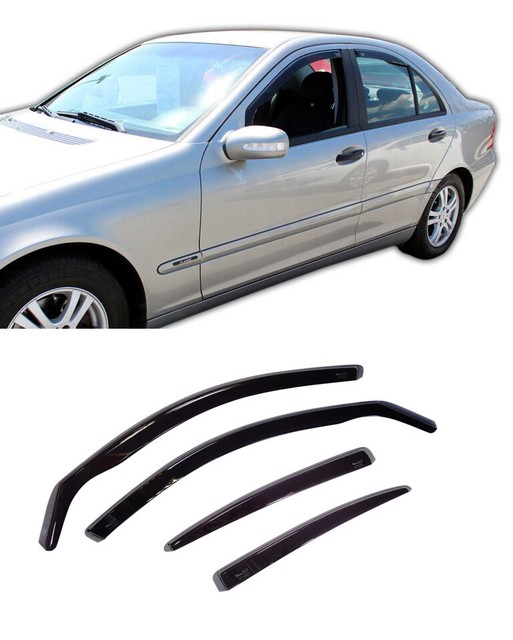FOR MERCEDES C CLASS 200007 W203 WINDOW VISORS SUN RAIN GUARD WIND
