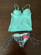 New Small 6 Swimsuit Separates Tankini Bathing Suit NWT