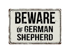 289VS Beware Of German Shepherd 8 "x 12" Vintage Aluminum Retro Metal Sign