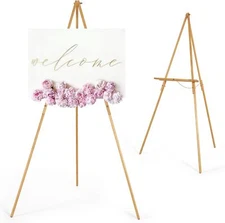 VISWIN 63" Wooden Tripod Display Easel Stand for Wedding Sign, Poster, A-Frame A