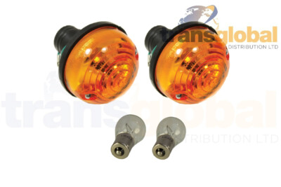 Rear Indicator Flasher Light Lamp & Bulb x2 for Land Rover Series 1 2 3 ...