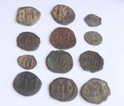 Lot of 12 Bronze Byzantine coins 300-500 Ad
