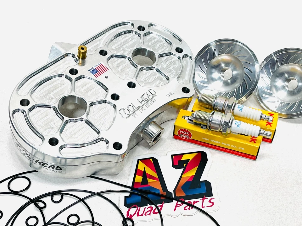 Yamaha Banshee Billet Pro Design Cool Head W/ 21cc 21 Domes O-rings Studs ORings - Image 2 of 2