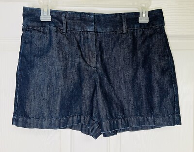 Ann Taylor LOFT The Riviera Short Size 00 Blue Denim Flat Front Tag Missing