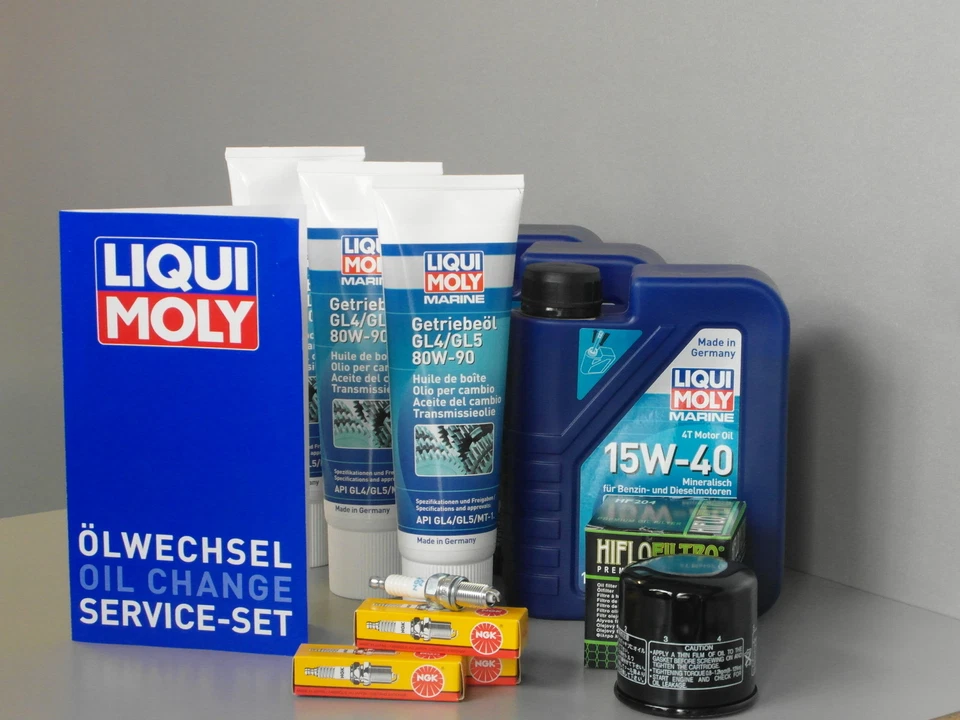 MOTORFUNSPORTS Wartungsset Mercury F 40 3 Zylinder Service Ölwechsel Öle Zündkerze Ölfilter