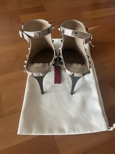 Valentino Garavani Rockstud Cutout Leather Black Ankle Boots Booties IT 36 /US 6 - Picture 5 of 12