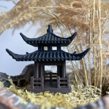 Micro landscape fish tank landscape Chinese ancient model pavilion decoration
