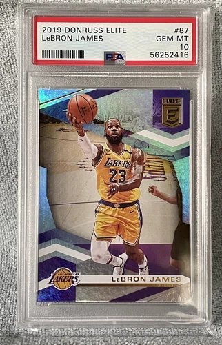 LeBron James 2019-20 Donruss Elite Base Card #87 PSA 10 GEM MINT Lakers