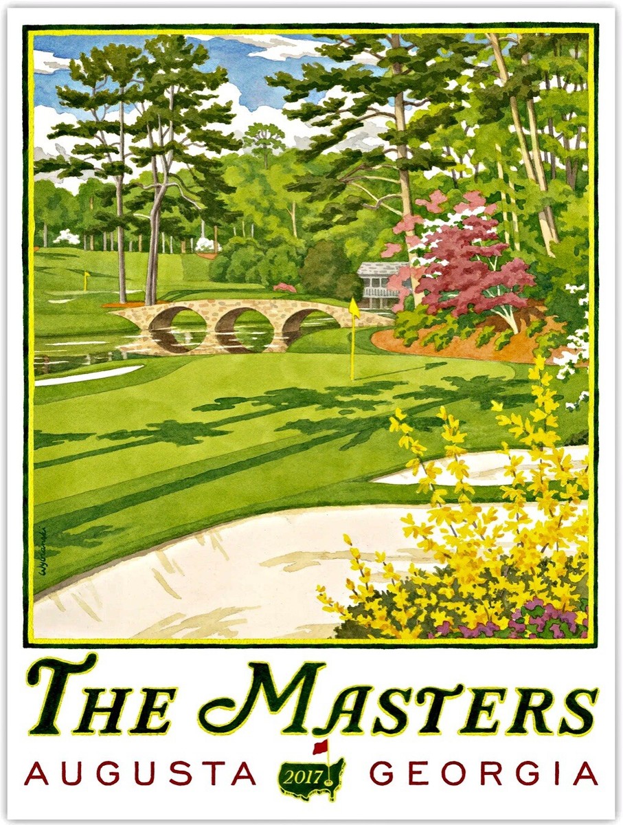 Official 2017 Masters Tournament Golf Poster Sergio Garcia 18