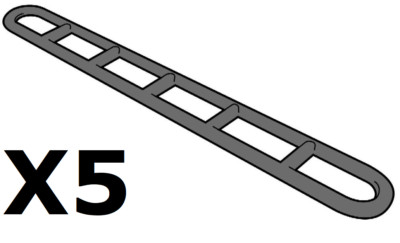5 x Leitergummibänder - 200 mm - für Wohnwagenvorzelte Veranda & Pavillons