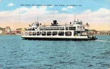 Coronado Ferry Linen 1946 San Diego CA VTG  P84