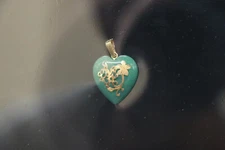 14K - I Love You - Jade Heart Pendant