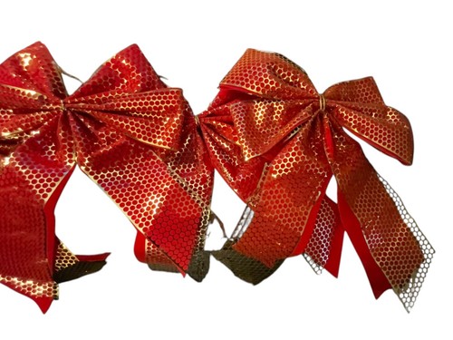 Huge Red Velvet Gift Bow | Perfect for Holiday Presents and Decorations + 3 xtra - Picture 6 of 8