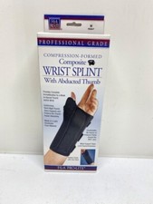 FLA Right Hand Medium Wrist Splint w/Abducted Thumb Black Professional Grade
