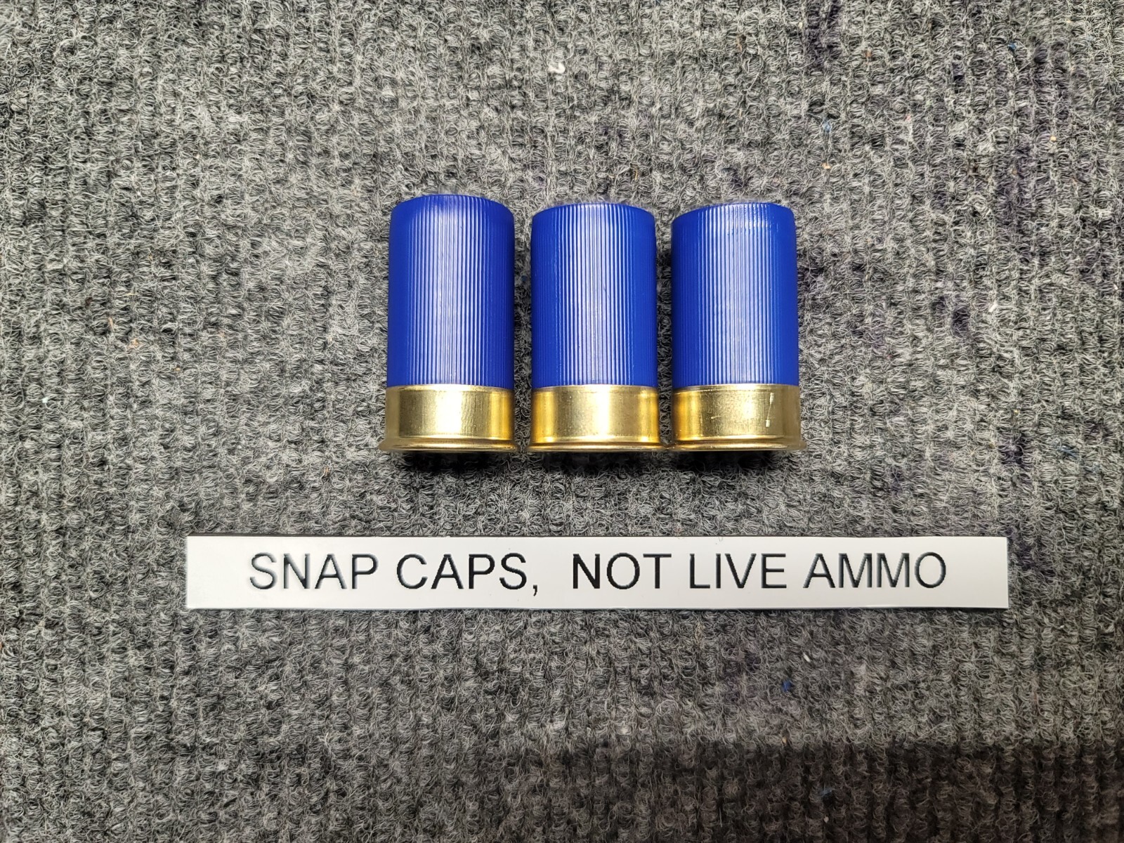 READ AD! 3 pcs 12 GAUGE Short Mini Stubby SNAP CAPS snap cap Free