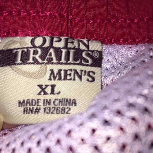 Swim Trunks Sz XL Red Blue Open Trails Beach Summer Surf New No tags vacation - Picture 6 of 6
