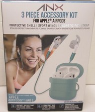 ANX 3 Piece Accessory Kit For Apple AIRPODS Teal - New