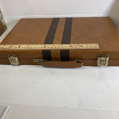 Backgammon Vintage Set With Vinyl Case