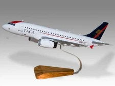 Airbus A319 TACA Desk Wood Airplane New Model Small Scale 1/130