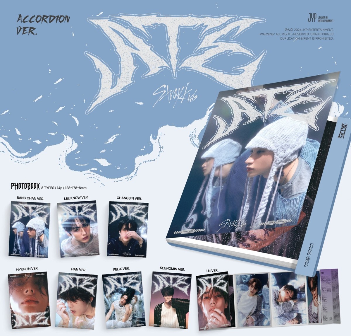 STRAY KIDS Mini Album ATE Accordion Ver CD+Photobook+Lyrics+P.Card