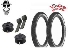 16 X 1.75 Whitewall Raised VINTAGE ORIGINAL LOWRIDER LETTER Tires HEAVYDUTY TUBE