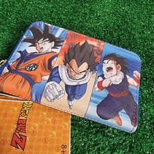 Cartera Loungefly DRAGON BALL Z TRIO Cremallera Alrededor Nueva con Etiquetas (C29)
